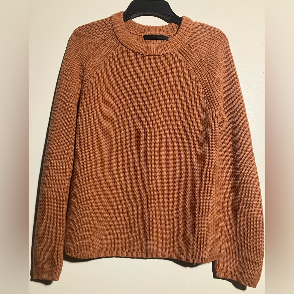 Jenni Kayne Textured Tan Crew Neck Sweater